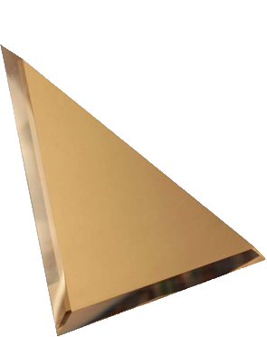 Плитка Треугольная зеркальная бронзовая плитка с фацетом 10мм ТЗБ1-01 - 180х180 мм/10шт от ДСТ