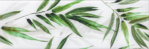  Декор Ceramika Konskie Snow Glossy Glass Tropic A 25x75 (маленькие листья) от Ceramika Konskie