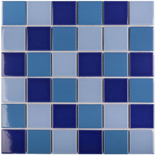 156 48x48 Blue Mix Glossy 48x48 мозаика от STAR MOSAIC
