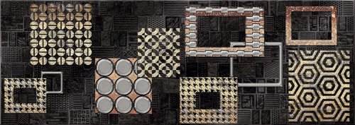  Commesso Декор Nero Geometria 25,1x70,9 от ELETTO CERAMICA