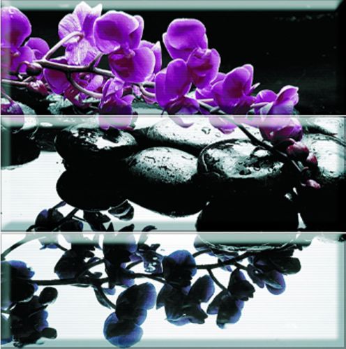  Aure Decor Wellness purple 45x45 панно из 3шт от ABSOLUT Keramika