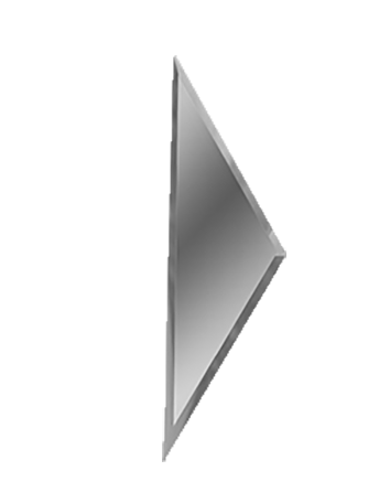Плитка Зеркальная серебряная плитка ПОЛУРОМБ боковой РЗС1-01(б) 10х34 от ДСТ