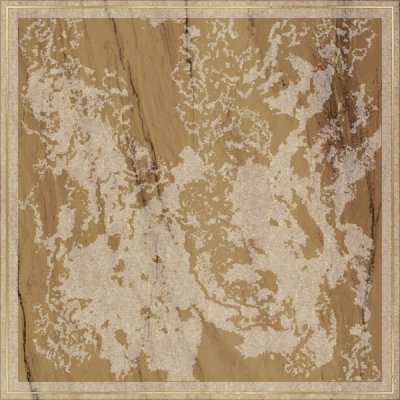  Decor Solitaire Rosone Pav.  Gold- Visone Lapp/Rett 60x60 от BRENNERO CERAMICHE