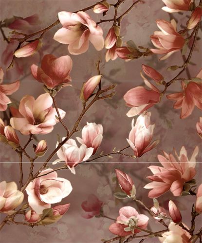  CHARME Dеcor MAGNOLIA   60х50 панно из 3-х шт. от IBERO-KERABEN