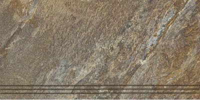  Кварцит 4 коричневый Керамогранит 60x30 ступень от КЕРАМИН