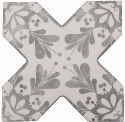  Керамическая плитка BECOLORS CROSS 13,25X13,25 DEC. STENCIL GREY от Cevica