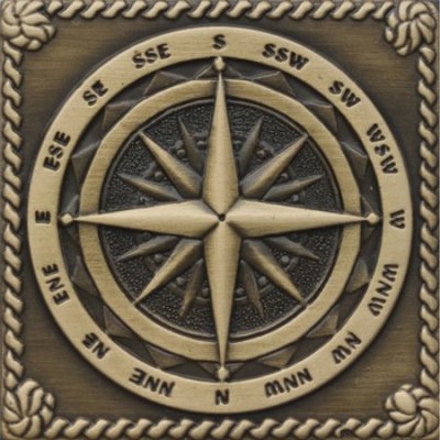  Windrose Satined brass (бронза сатинированная) 5х5 от 