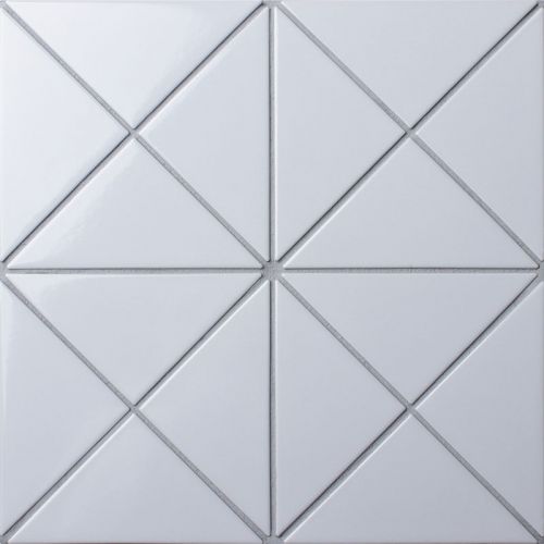156 Geometry Triangolo White Glossy 26.25x26.25 мозаика от STAR MOSAIC
