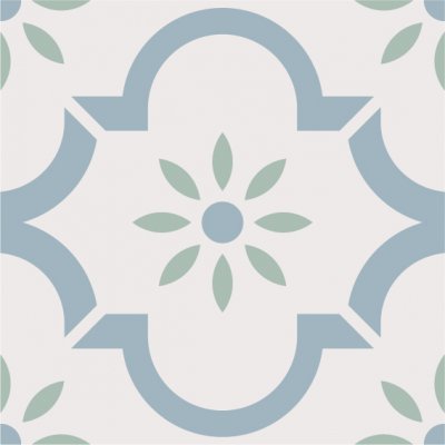 Керамогранит Эклектика Арабески голубой 20x20 Керамогранит от SMILE TILE