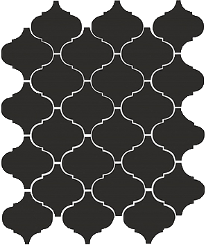 Плитка Арабески глянцевый черный 65001 26х30 от KERAMA MARAZZI