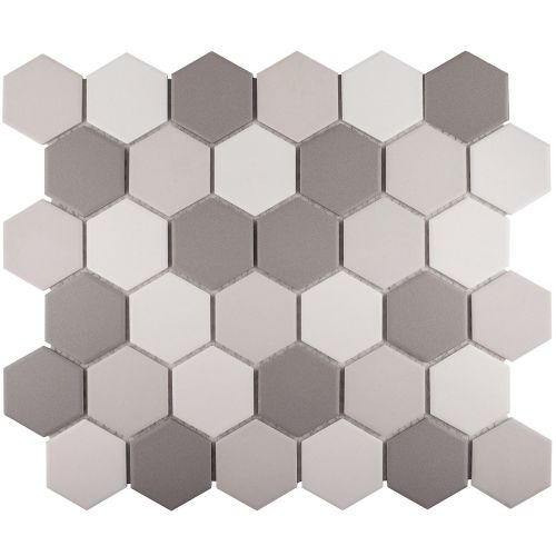  Non-Slip Hexagon Grey Mix Antislip 32.5x28.2 противоскользящая мозаика от STAR MOSAIC