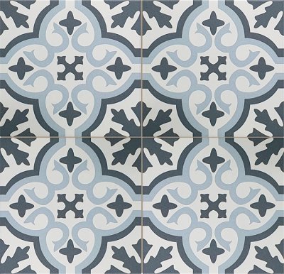  Керамогранит VENICE Sky Blue Black Pre-cut 45x45 от ETILI SERAMIK