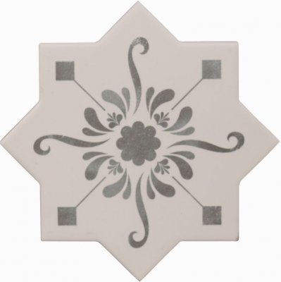  Керамическая плитка BECOLORS STAR 13,25X13,25 DEC. STENCIL GREY от Cevica