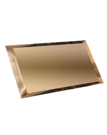 Плитка Прямоугольная зеркальная бронзовая плитка с фацетом 10мм ПЗБ1-01 - 240х120 мм/10шт от ДСТ