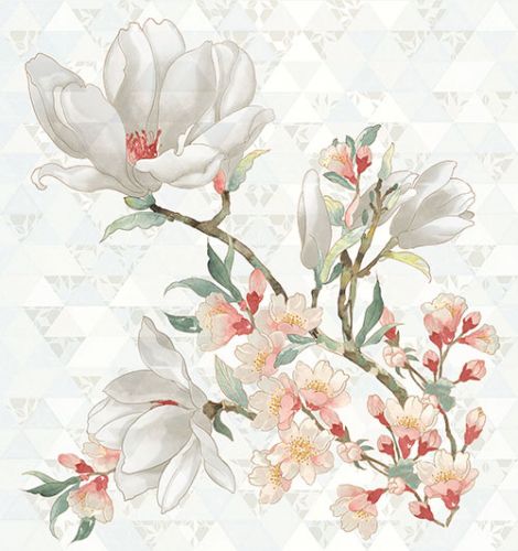  Primavera Magnolia Bianco 75.3x70.9 панно от КЕРЛАЙФ