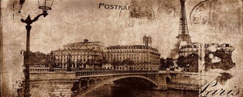  Treviso Decor Postcard beige 1 20х50 декор от CERAMICA KONSKIE