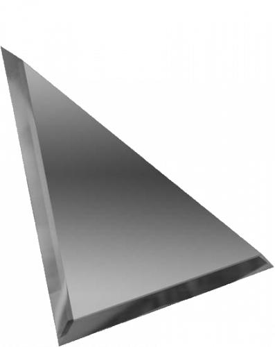 Плитка Треугольная зеркальная графитовая плитка с фацетом 10мм ТЗГ1-04 - 300х300 мм/10шт от ДСТ