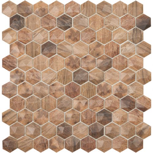  Hexagon Woods 470D 31.7x.30.7 стеклянная мозаика от VIDREPUR