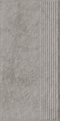  Ступень прямая Ceramika Paradyz Карризо Серая структурная B1a 30x60 (1,44) от CERAMICA PARADYZ