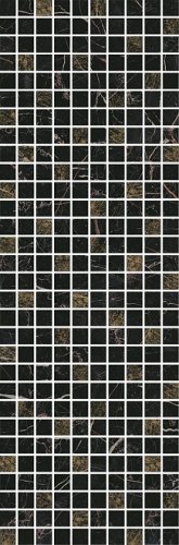 Плитка Астория Декор черный мозаичный MM12111 25х75 от KERAMA MARAZZI