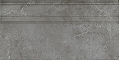 Плитка Риальто Плинтус серый тёмный глянцевый обрезной FME031R 20x40 от KERAMA MARAZZI