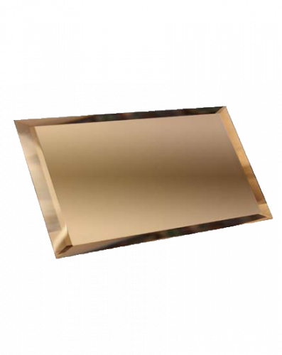 Плитка Прямоугольная зеркальная бронзовая плитка с фацетом 10мм ПЗБ1-02 - 480х120 мм/10шт от ДСТ