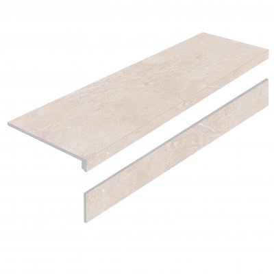 Керамогранит Limestone Crema Antislip противоскользящий 32x120 Matt Ступень с подступенником от STARO