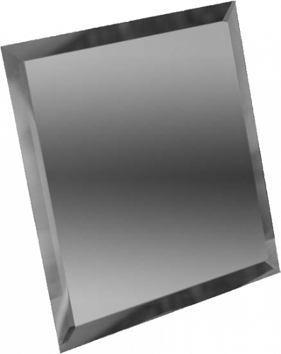 Плитка Квадратная зеркальная графитовая плитка с фацетом 10мм КЗГ1-04 - 300х300 мм/10шт от ДСТ