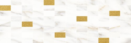 Плитка Aragon Декор мозаичный белый золото MM60157 20х60 от LAPARET