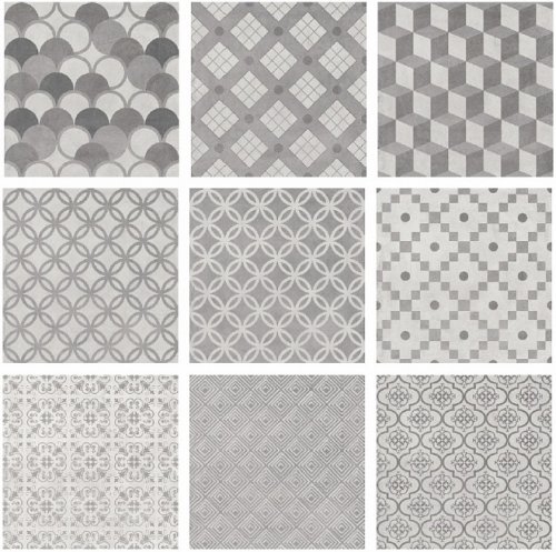  Карнаби-стрит орнамент серый 1576  20,1х20,1 от KERAMA MARAZZI