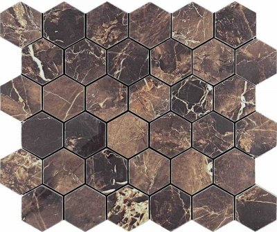 Мозаика Mosaic Copper Slab Black Mosaic Hexagone от VELSAA