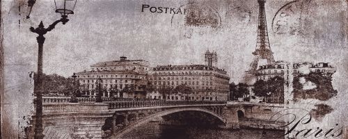  Treviso Decor Postcard grey 1 20х50 декор от CERAMICA KONSKIE