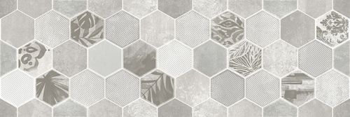  Гексацемент Декор светло-серый 1664-0197 20x60 от LB-CERAMICS