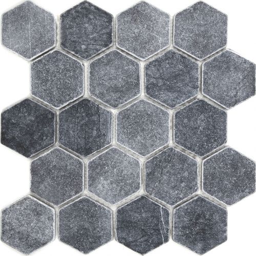  Hex Hexagon VBs Tumbled 64x74 мозаика от STAR MOSAIC