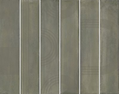 Плитка Мажорель Панно зелёный глянцевый KMP3STA003RN6X 36x28,5x1 (из 6 частей 6х28,5) от KERAMA MARAZZI