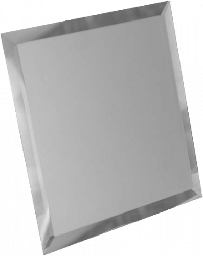 Плитка Квадратная зеркальная серебряная плитка с фацетом 10мм КЗС1-03 - 250х250 мм/10шт от ДСТ