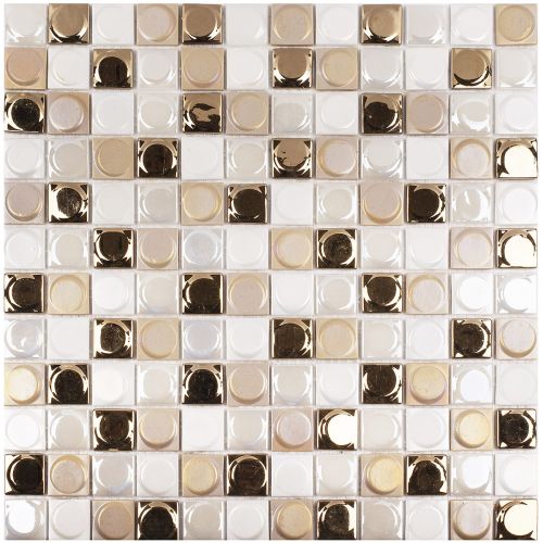  Aura Mix Gold Blend 31.7x31.7 стеклянная мозаика от VIDREPUR