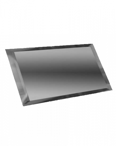 Плитка Прямоугольная зеркальная графитовая плитка с фацетом 10мм ПЗГ1-01 - 240х120 мм/10шт от ДСТ