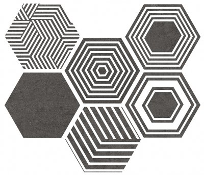  Керамогранит PIER17 Hexa Zinc 23,2x26,7 от ITT Ceramic