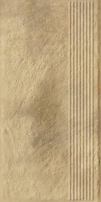  Ступень прямая Ceramika Paradyz Эримайт бежевая структурная 30x60 (1,44) от CERAMICA PARADYZ