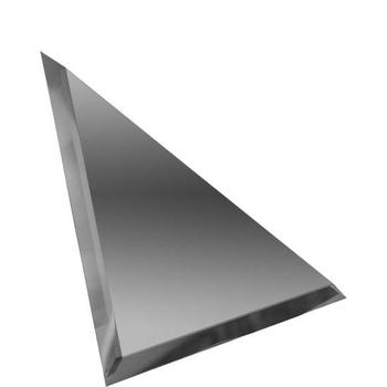 Плитка Треугольная зеркальная графитовая плитка с фацетом 10мм ТЗГ1-01 - 180х180 мм/10шт от ДСТ