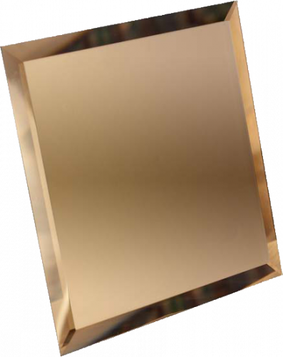 Плитка Квадратная зеркальная бронзовая плитка с фацетом 10мм КЗБ1-01 - 180х180 мм/10шт от ДСТ