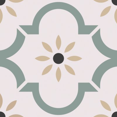 Керамогранит Эклектика Арабески зеленый 20x20 Керамогранит от SMILE TILE
