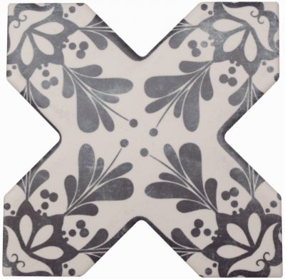  Керамическая плитка BECOLORS CROSS 13,25X13,25 DEC. STENCIL NAVY от Cevica