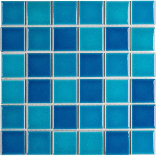 156 Crackle Blue Mixed Glossy 48x48 мозаика от STAR MOSAIC