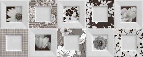  Black & White Decor Bella (3 вида без выбора) 20х50 стена от IBERO-KERABEN