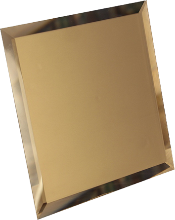 Плитка Квадратная зеркальная бронзовая плитка с фацетом 10мм КЗБ1-02 - 200х200 мм/10шт от ДСТ