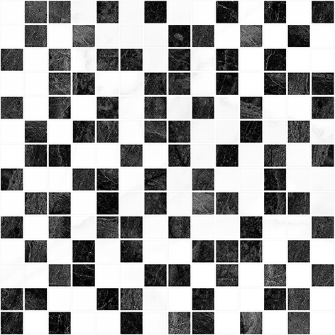 Плитка Crystal Мозаика чёрный+белый 30х30 от LAPARET