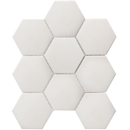  Non-Slip Hexagon Big White Antislip 29.5x25.6 противоскользящая мозаика от STAR MOSAIC
