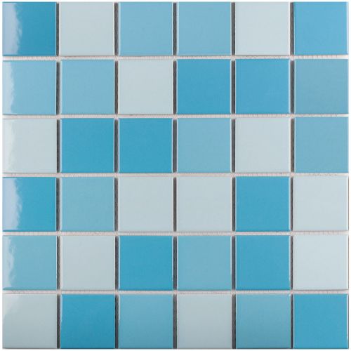 156 Light Blue Mix Glossy 48x48 мозаика от STAR MOSAIC